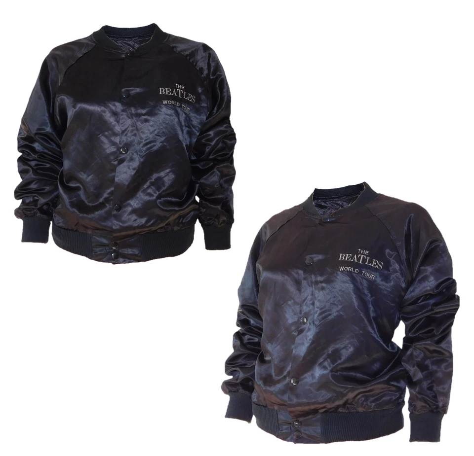 BEATLES ЧЕРНЫЙ АТЛАСНАЯ КУРТКА 1964 МИРОВОЙ ТУР - Изображение 2 из 4