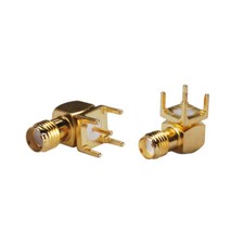 20X 90 deg SMA Female Jack PCB Mount Right Angle RF Connector Gold For Wireless