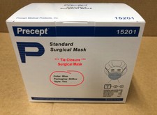 Lot of 300 Surgical Face Mask Blue ASTM Level 1 Pleated Ties Closure 15201