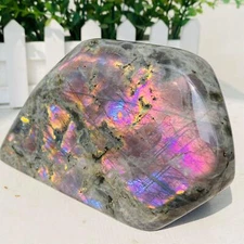 Natural Purple Labradorite Quartz Crystal Freeform Mineral Specimen 1180g
