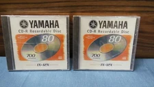 2 Yamaha Professional Grade CD-R 700mb 80 Min High Speed CD Recordable Disc Lot 