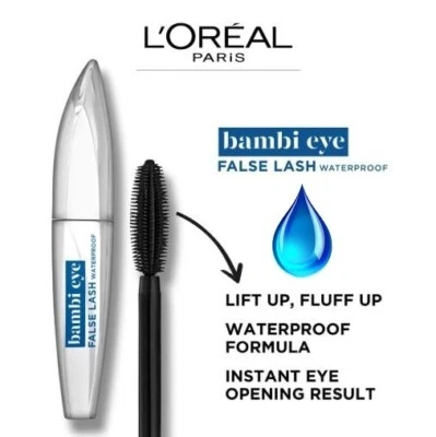 L'Oreal Paris Bambi Eye Waterproof Mascara Black Sealed.