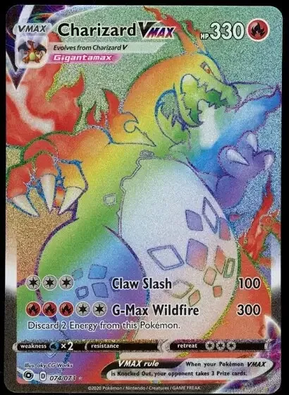 Carta Pokemon Vmax Rainbow