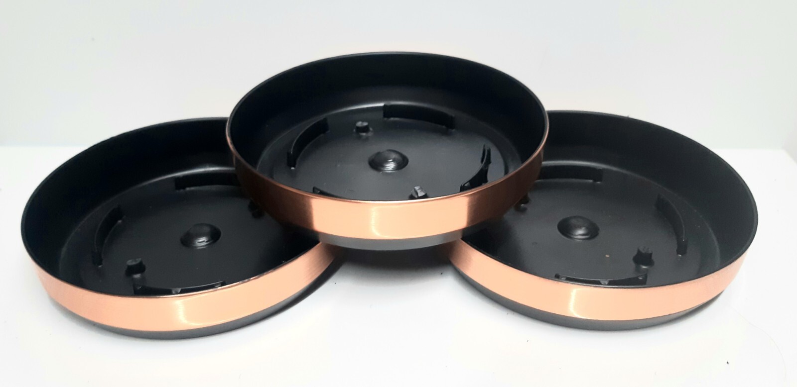 3x QUALITY COPPER Plastic Plant Pots Flower Saucer Drip Tray + SPACERS