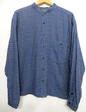 Levi's Sutter Creek Shirt Men XL Blue Tan Retro Preppy Button Up Long Sleeve Hip