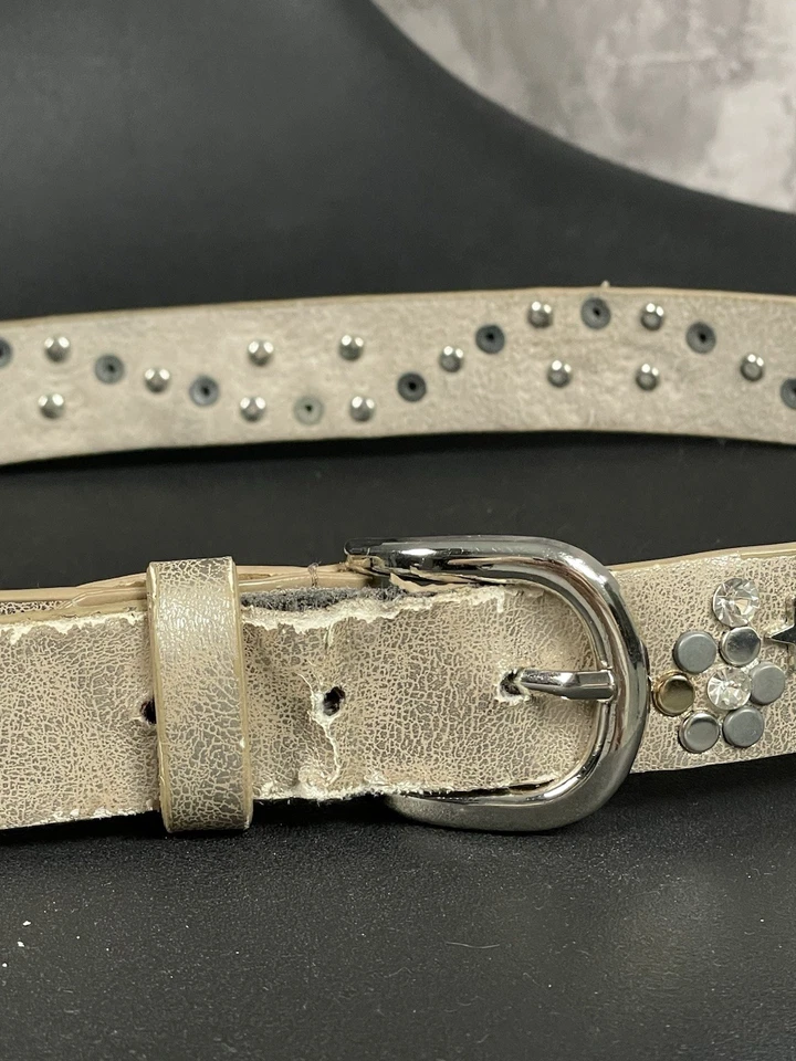 Y2K studded Archive Style Glamour Leather/Metal Japanese Brand Vintage Belt  - Image 4 of 4
