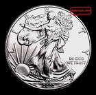 2002  AMERICAN SILVER EAGLE  1  OZ.  PURE FINE SILVER  999 BULLION COIN / BU-UNC