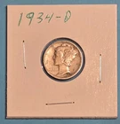 1934-D 10c Mercury Dime 90% Silver United States Coin Denver