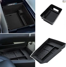 2PCS Center Console Organizer Compatible with 2024 2025 Accessories with Armrest