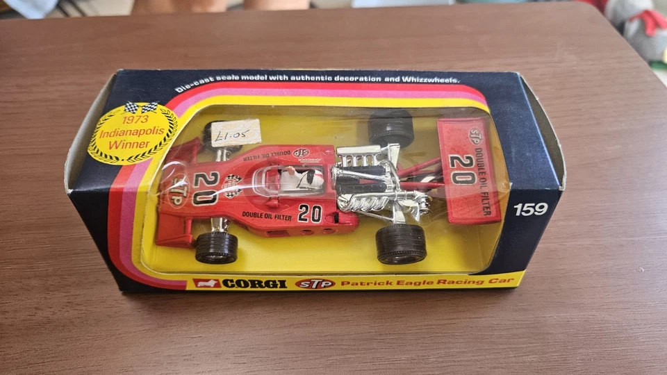CORGI 159 PATRICK EAGLE INDIANAPOLIS RACING CAR 1973 WINNER BOXED UNDISPLAYED - Image 1 of 4