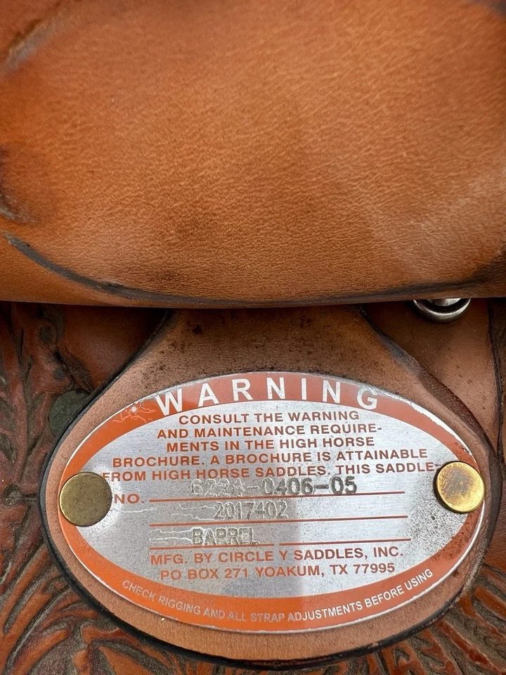 14” Circle Y High Horse Barrel Saddle - Image 3 of 4