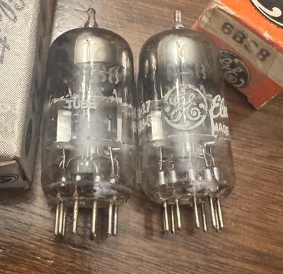 NOS PAIR GENERAL ELECTRIC  6BS8 Audio Tubes