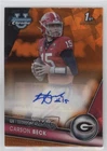 2023 Bowman U Chrome Sapphire Edition Prospect Orange 21/25 Carson Beck Auto