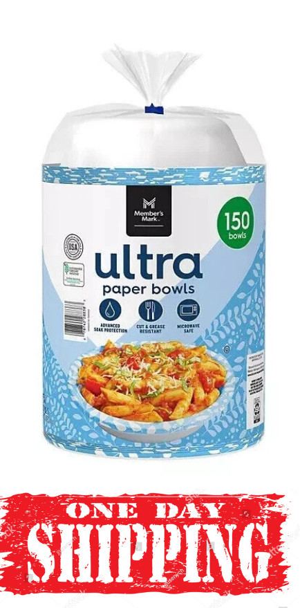 Member's Mark Ultra Soup/Salad Paper Bowls (20 oz., 150 ct.) FAST SHIPPING
