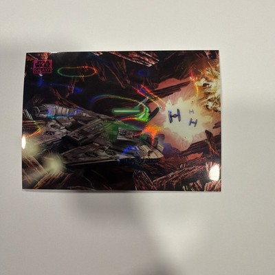 Topps Star Wars Galaxy Chrome 2025 #97 The Falcon On Crait /250 Magenta Lava