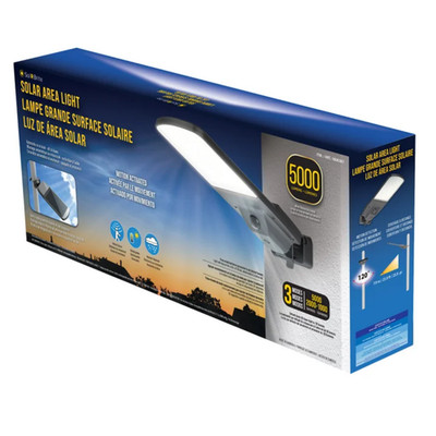NEW Sol R Brite 1806387 Solar Area Light 5000 Lumens Motion Activated 3 Modes