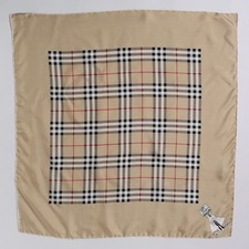 Burberry Vintage Silk Scarf Nova Check Plaid