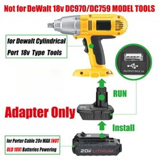 Adapter fits Porter Cable 20v Battery To for Dewalt 18v Not 20v Tool- US STOCK