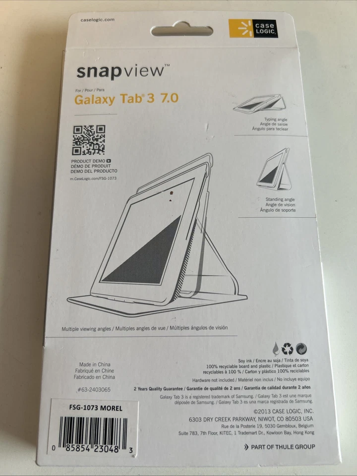 Galaxy Tab 3 7” Case Logic Protective Cover Stand W/ Multiple Angles For Samsung - image 2 of 4