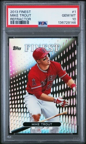 2013 Finest #1 Mike Trout Refractor PSA 10