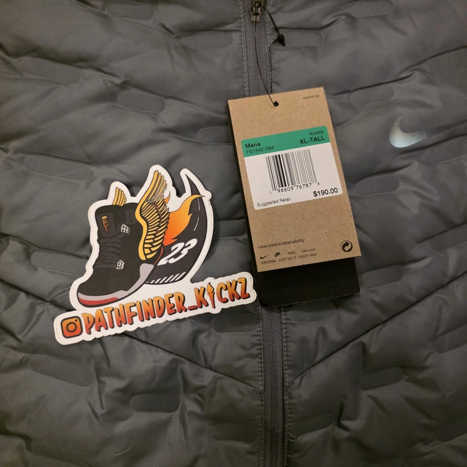 Size XL-Tall Nike Therma-FIT ADV Repel Down Running Vest Gray FB7542-084 - Image 3 of 4