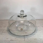 Vintage Anchor Hocking Glass Cake Dome With Knob Top 11.25 in dia