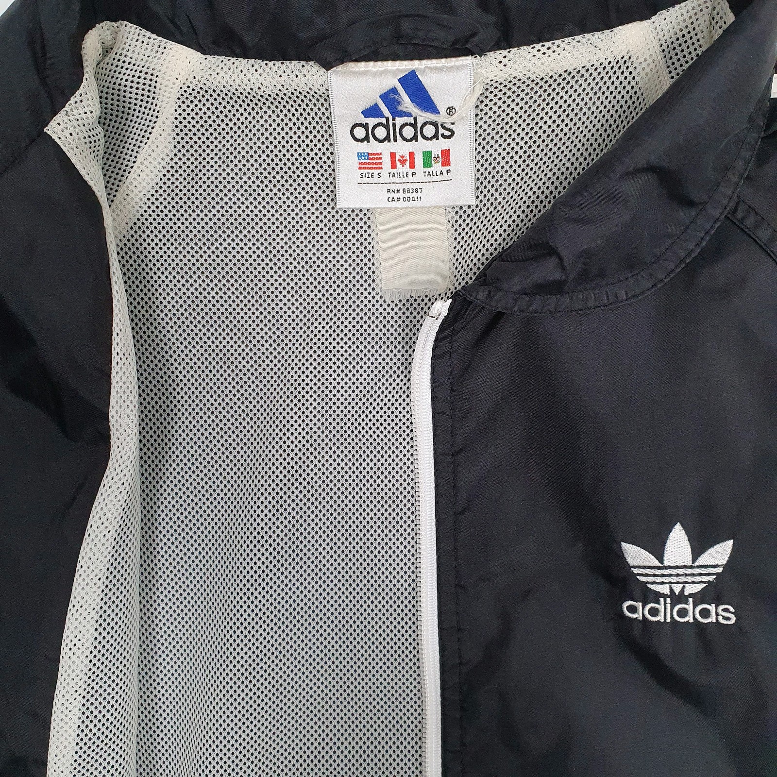 ADIDAS Windbreaker Jacket Coat Vintage 90s Mens S image 3