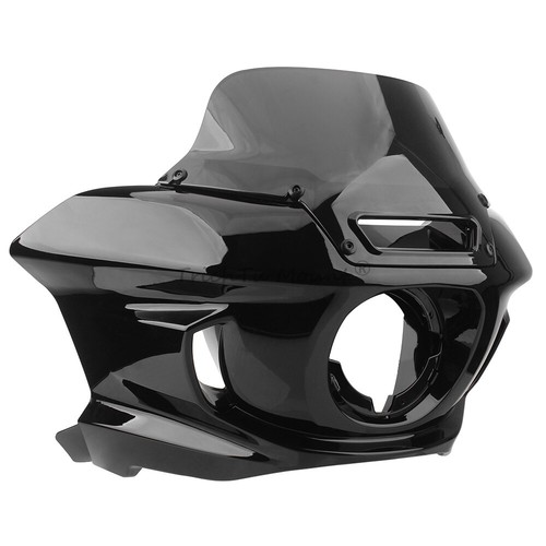 Gloss Black Headlight Fairing Windshield For Harley FXLRST 1YXZ LOW RIDER ST EL - Imagen 13 de 20