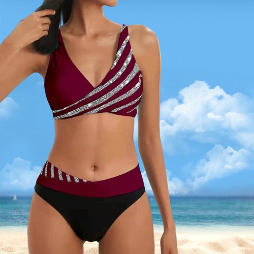 Damen Sommer Tankini Bademode Strand Schewimmset Badekleid Badeanzug Übergröße - Bild 10 von 17