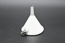 Antique White And Black Enamelware Kitchen Funnel Granite Ware Apothecary Funnel