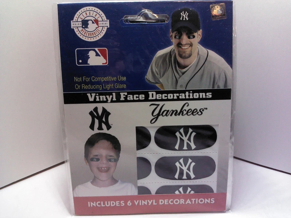 Juego de 6 calcomanías decorativas de vinilo del equipo de los Yankees de Nueva York MLB (NIP) Foto 3 de 3
