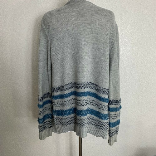 Cloud Chaser Womens Cardigan Sweater Size Medium Gray Blue Open Front - Picture 2 of 7