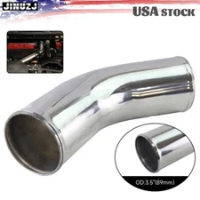 45 Degree 89mm 3.5" inch Aluminum Intercooler Intake Pipe Piping Tube Hose