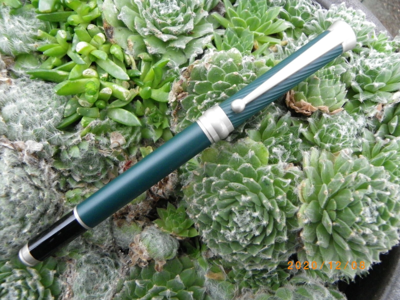 Stylo plume vert laqué à motif hélicoïdal, cadeau idéal pour collectionneur