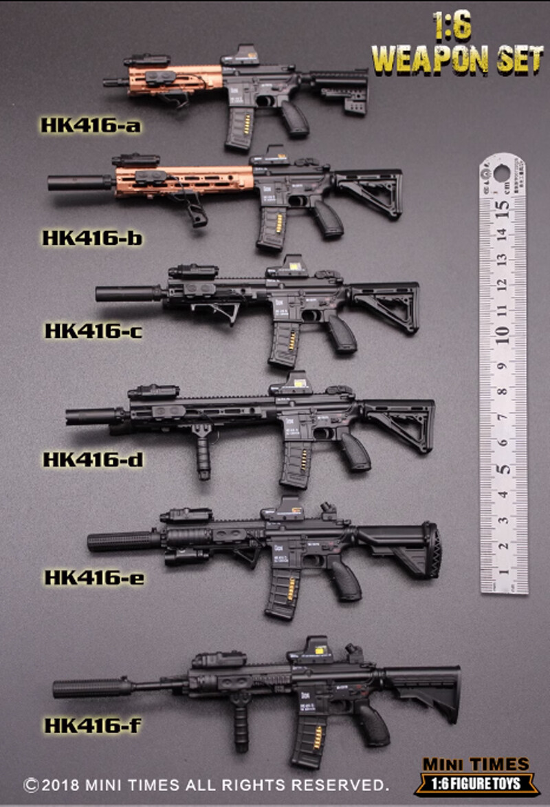 MINITIMES 1/6 Scale Sodier Accessories HK416 M4 Gun Model