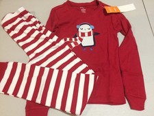 NWT Gymboree Christmas Boys Gymmies Penguin Red Pajama set Holiday Many Sizes