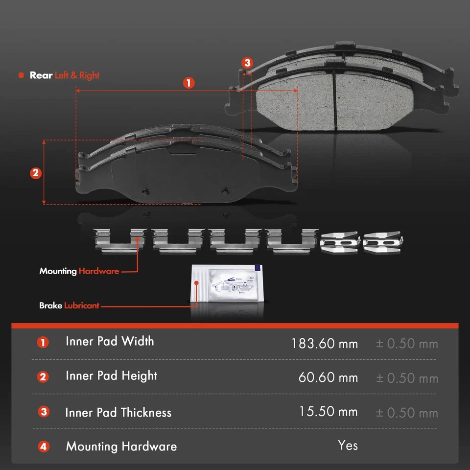 Pastilla de freno delantera y trasera de cerámica + pinza para Ford Mustang Base GT 1999-2002 Foto 2 de 4