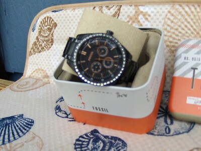 FOSSIL BQ1546 CARISSA BLACK STAINLESS BRACELET SWAROVSKI  display picture 3