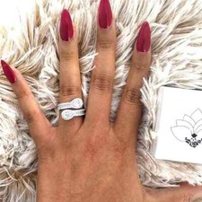 Baguette Bypass Cubic Zirconia Ring, Clear Cubic Zirconia, Elegant Ring, Formal