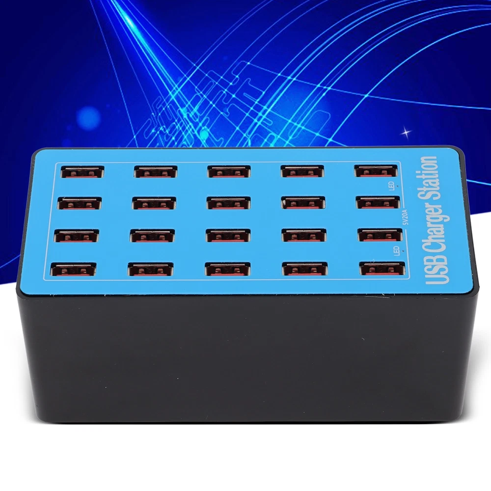 WLXA5+ 100W 20-Port USB Fast Charging Station Power Hub Adapter