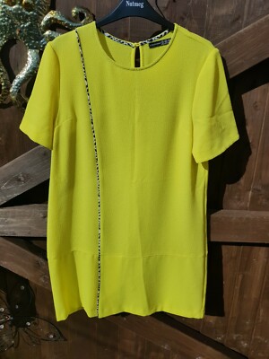 Ladies Bright Yellow Dress From Primark Size 12 Great Condition