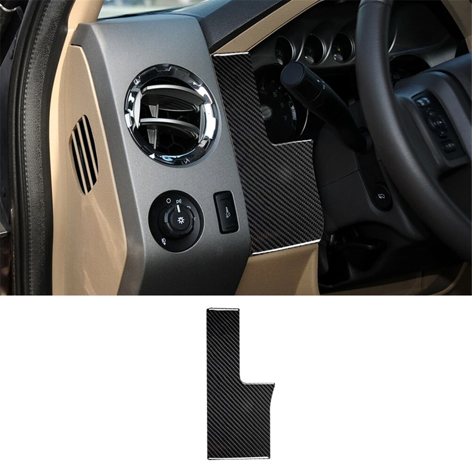 Juego de embellecedores interiores completos de fibra de carbono para Ford F-250/350//550/650/750 Foto 3 de 4