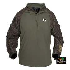 NEW BANDED GEAR LONG SLEEVE ¼ QUARTER ZIP UTILITY SHIRT BOTTOMLAND CAMO SMALL