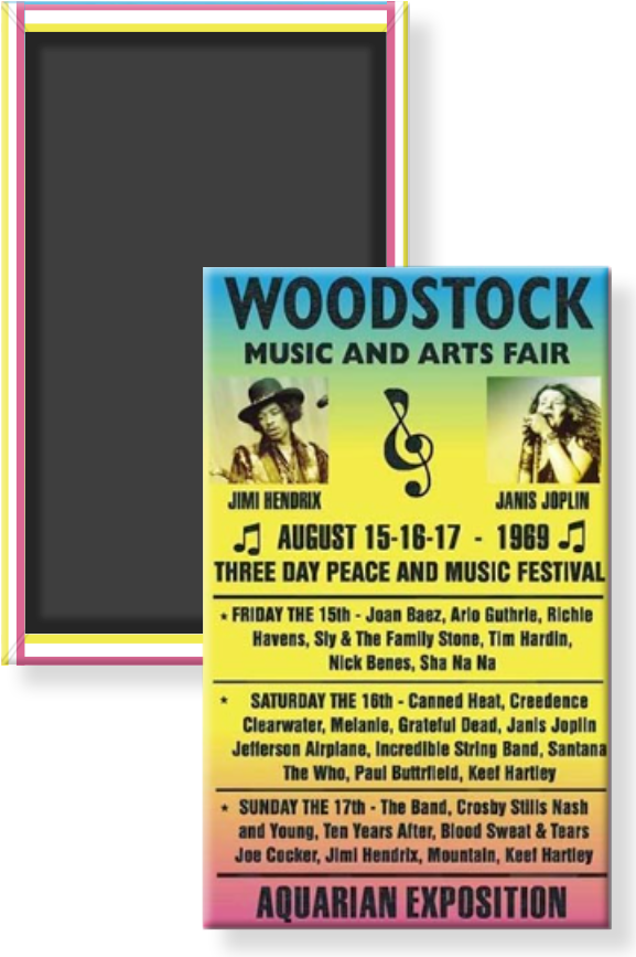 Woodstock Music Festival 1969 Poster Replica Fridge Refrigerator