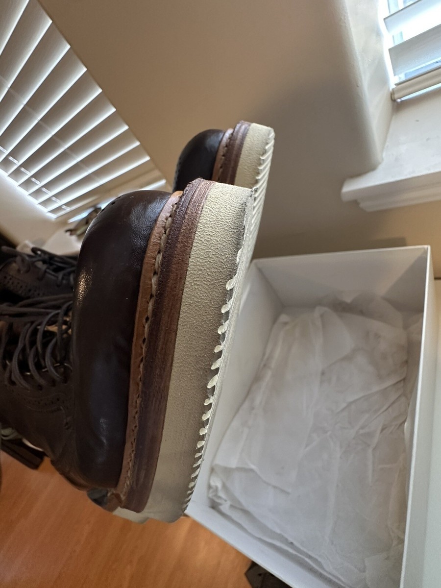 VISVIM Folk Patrician Brogue Brown Leather Boots Size 9 US VISVIM Folk Patrician Brogue Brown Leather Boots Size 9 US
