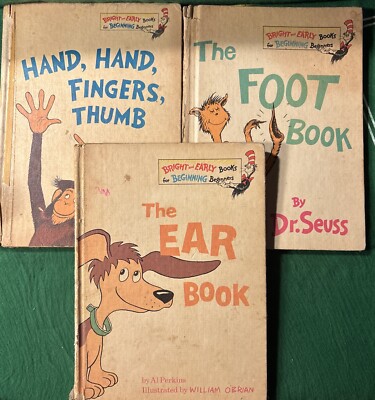 Vintage Bright and Early Books for Beginning Beginners lot Of 3 Books Dr Seuss .