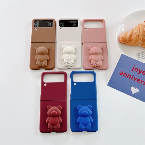 Solid Color Cute Creative Bear Stand Phone Case For Samsung Galaxy Z Flip 3 5g Ebay Solid Color Cute Creative Bear Stand Phone Case For Samsung Galaxy Z Flip 3 5g Ebay