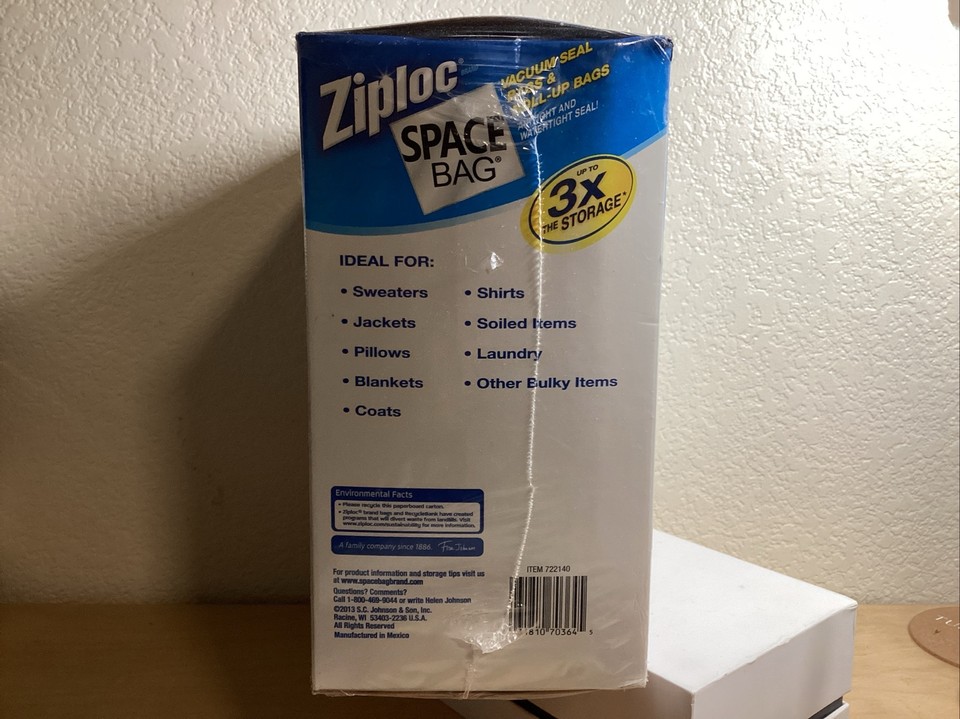 ZIPLOC vacuum seal Space Bag (box of 15) M L XL Jumbo Carry On Suitcase NEW BOX eBay