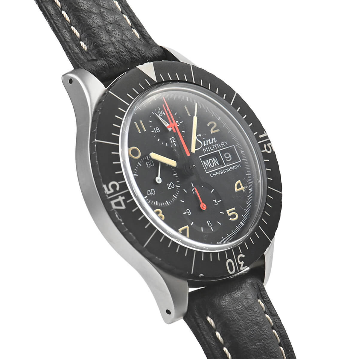 Sinn 156B Military Chronograph 1990s Lemania 5100 Screw Back