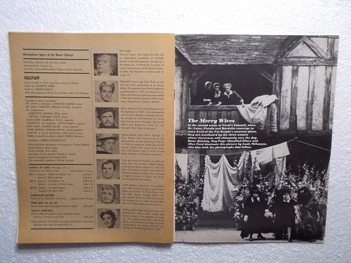 Opera News Magazine January 23, 1965 Volume 29 / Number 11 w/Insert FALSTAFF - Bild 10 von 14